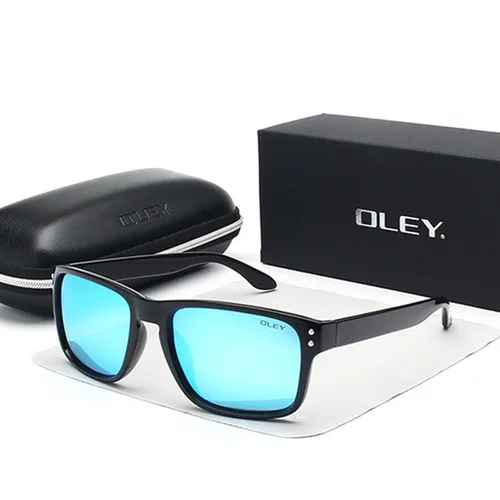 Imagen 2 del producto OLEY-gafas de sol polarizadas clásicas para hombre, lentes con revestimiento de conducción, montura negra, gafas de pesca, Y8133