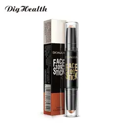 Dighealth 3D Double Head Highlighter Countour Stick Makeup Bronzer Face Concealer Pen Cosmetic Foundation Stick