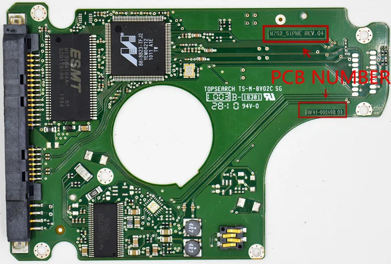 Imagem -02 - Placa de Circuito do Disco Rígido Notebook M7s2 _ S1pme Rev.04 SA Hm250hi