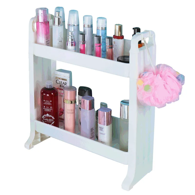 

Bathroom cosmetics storage rack washbasin plastic shelf kitchen storage rack