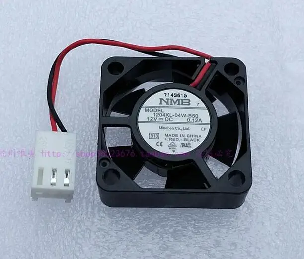 Original NMB 1204KL-04W-B50 3010 3CM 12V 0.12A 2 wire dual ball fan