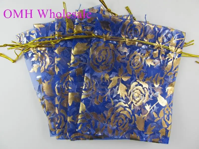 OMH wholesale 50pcs 13x18cm 10color mix chinese Christmas Wedding voile gift bag Organza Bags Jewlery packing Gift Pouches BZ08