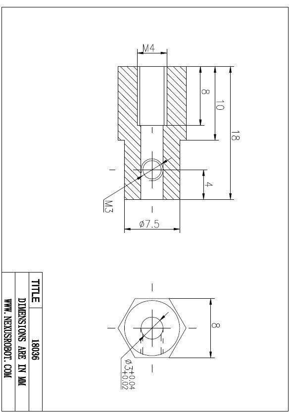 3mm mosiądz sześciokątny sprzęgło do 38 MM plastikowe koło Omni 18036