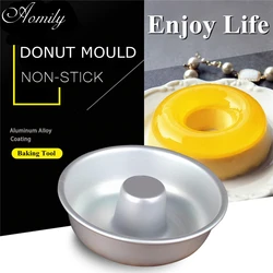 Aomily-Molde de aleación de aluminio anodizado para rosquillas, molde de gasa para pasteles, cocina, panadería, decoración de hornear, herramientas de anillo de estaño, utensilios para hornear