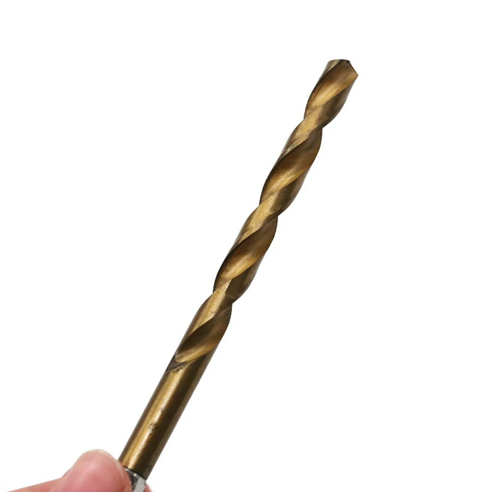 Juego de brocas de acero de alta velocidad con revestimiento de titanio, 13 en 1, 1/4, vástago hexagonal, 1,5-6,5mm, HSS, accesorios para herramientas eléctricas