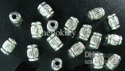 

2250Pcs Tibetan silver tiny lined tube spacers 6mm A438