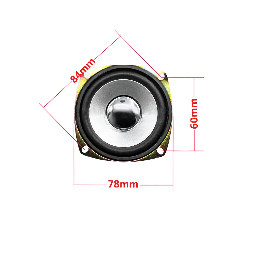 Tenghong 2 sztuk 3 Cal głośniki pełnozakresowe 4Ohm 10W 78MM kwadratowy przenośny głośnik Audio jednostka dla kina domowego głośniki DIY