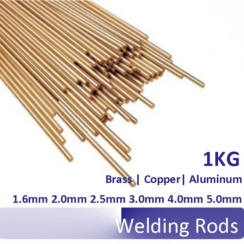 1KG Brass Red Copper Aluminum Electrode Welding Rod diameter 1.6mm 2.0mm 2.5mm 3.0mm 4.0mm 5.0mm