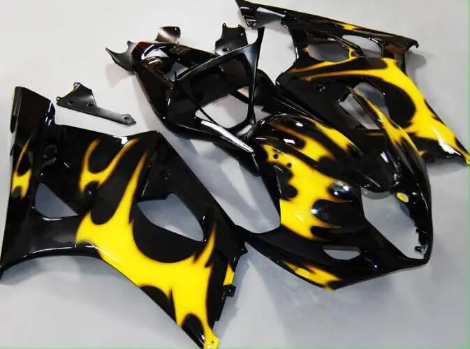 Injection Hey-GSXR1000 03 04 GSX-R1000 BLACK 03-04 GSXR 1000 K3 GSX R1000 2003 2004 GSXR-1000 Fairing Yellow for Suzuki