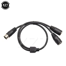 1pc Adapter Cable 5 PIN MIDI DIN 1 Male Plug to 2x Female Socket Y Splitter Adapter Cable 50cm Converter 5 pin extension cable