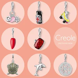 Love Peace London Taxi Roller Chili Wallet Turtle Dolphin Ornament Charm Pendant,2019 Trendy Jewelry 925 Sterling Silver Gift