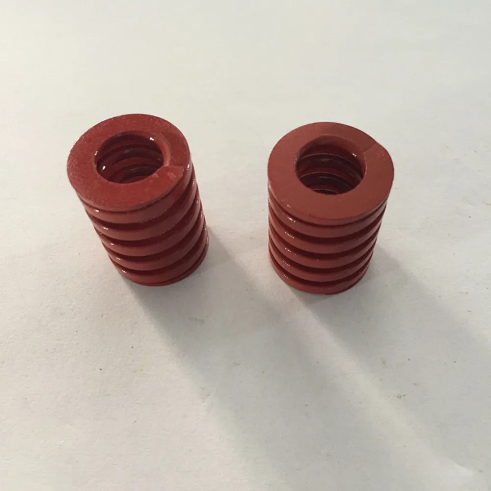 Molla di compressione in acciaio legato al cromo rosso da 2 pezzi 16 x 8 x 20/30/50/60/80/90 mm