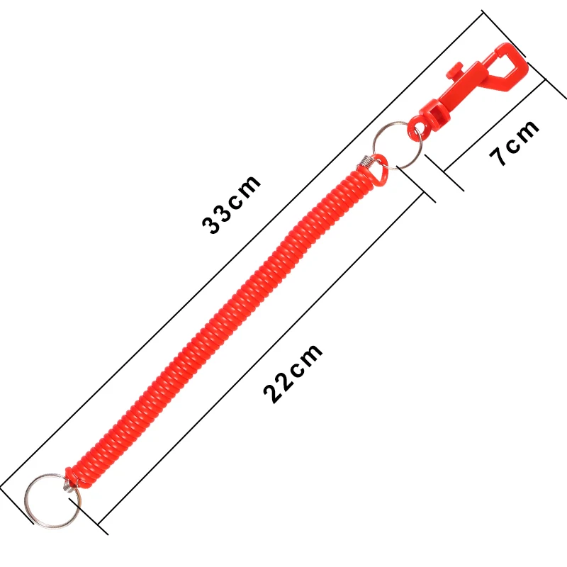 3pcs f red flexbileフィッシングストレッチテザーフィッシングキーホルダーキーkoordslutelllaveos