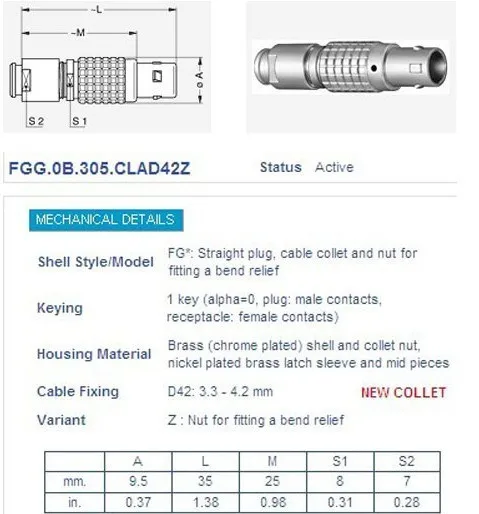 10pcs/lot  Metal Male plug lemo model 2/3/4/5/6/7/9 pins 0B serial Lemo Plug,free shipping,factory price