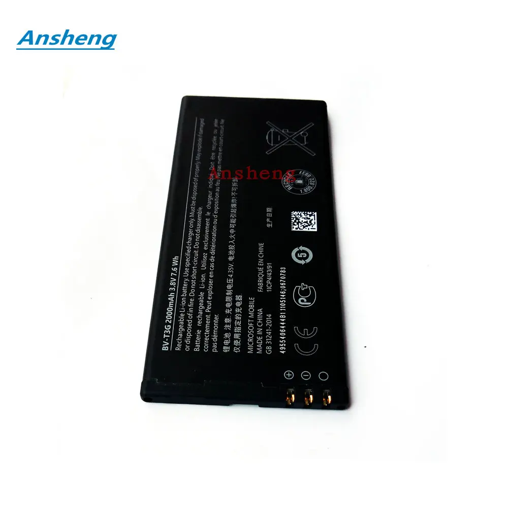 High Quality 2000mAh BV-T3G Battery For Microsoft Nokia Lumia 650 RM-1154 BVT3G Smartphone