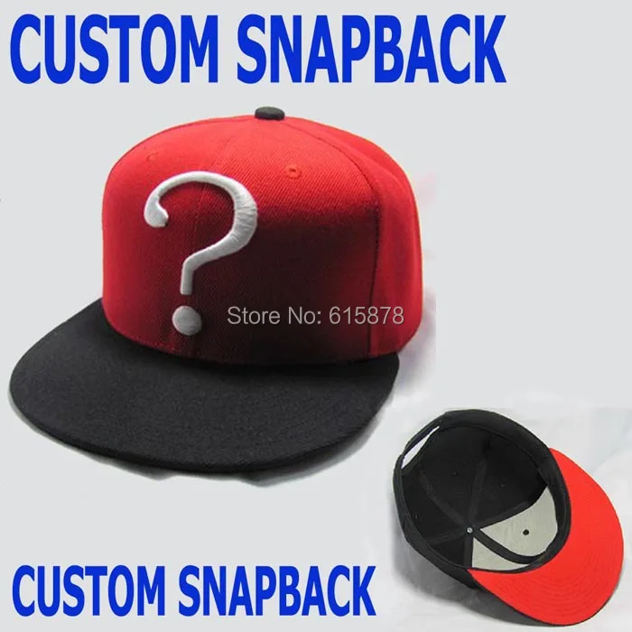 Custom 3D Embroidery Logo Snapback Caps Hats Wholesale Free Shipping