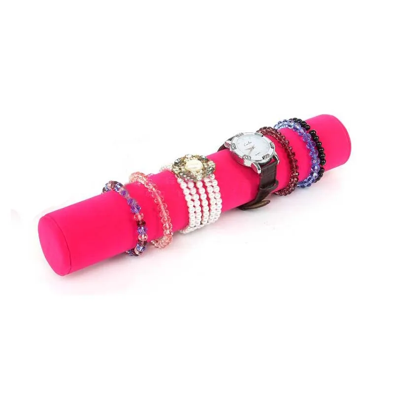 Hot Selling Black Gray Rose Red Velvet Bracelet Display Holder Jewelry Receiving for Bracelets Bangle Organizer Shelf Rack Stand