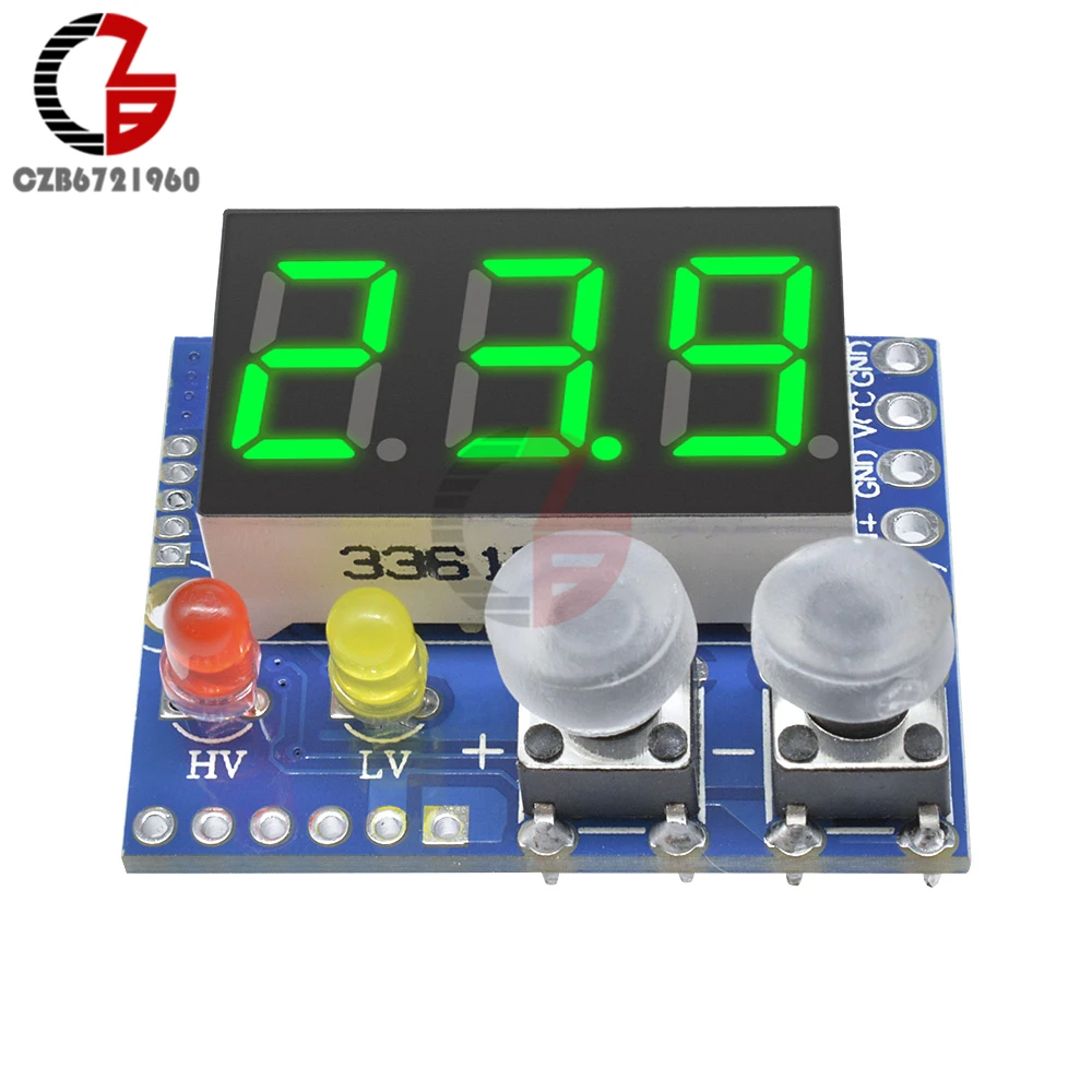 DC 0-100V LED Digital Voltmeter Buzzer Alarm Battery Indicator 5V 12V 24V Voltage Meter Tester Power Supply Over Charge Monitor