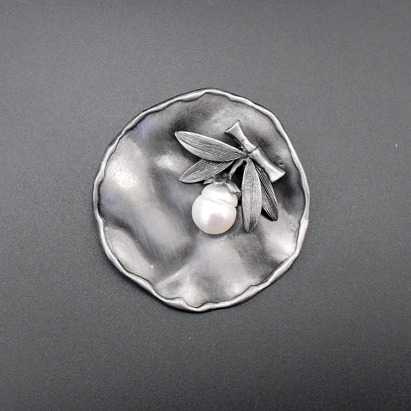 Retro Style Simulated Pearl Brooches Vintage Jewelry Black Gun Plated Metal Pin Brooch For Women Scarf Cilp, Item NO.: BH8100