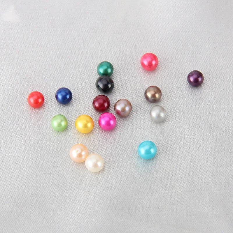 CLUCI 6-8 mm Akoya Pearl Bead for Women Jewelry Making Cultured Pearl Beads Women 16 Color Round Akoya Loose Pearl SZ005SB