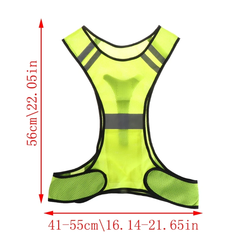 Bersepeda Reflektif Rompi LED Running Outdoor Safety Jogging Bernapas Visibilitas