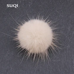 Suqi Fashion Women's Coat Corsage pins Needle Brooch Cute Mink Hair Ball Boutonniere Jewelry Ladies Jewellery Accessories