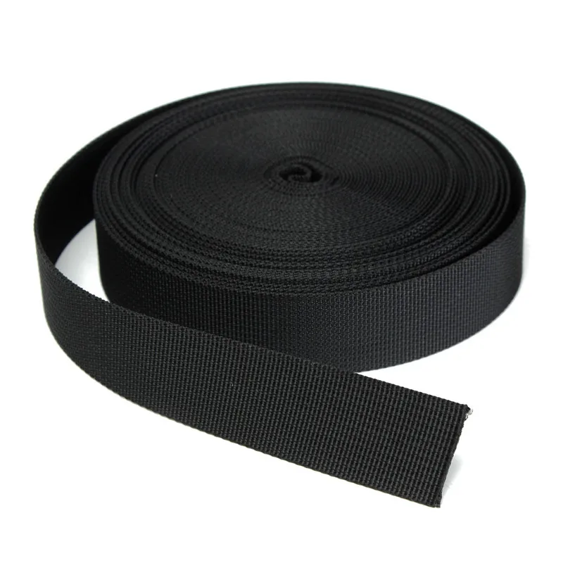 10 Meters Wide Black Nylon Heavy Knapsack Belt Clothing Sewing Handmade DIY Material Accessory 1 Inch Webbing Strap Thick