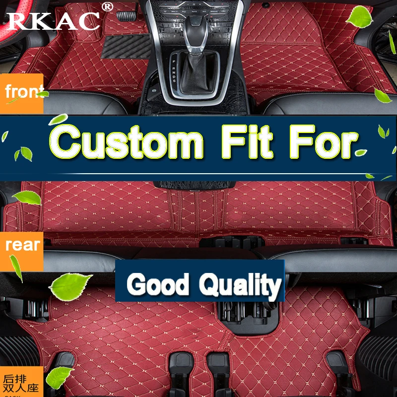 RKAC Custom car floor mats for Renualt Espace 7 seats 2018 wear-resisting carpets for Espace 2019 LEATHER waterproof no smell