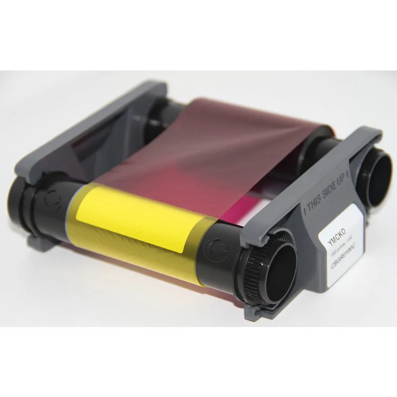 compatible Evolis Badgy CBGR0100C ID Card Printer ribbon YMCKO Color Ribbon 100 prints for Evolis Badgy100 Badgy200