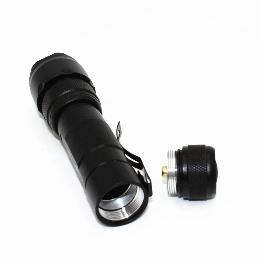 502B UV Flashlight Purple Light Ultraviolet 395nm UV LED Torch Light Self Defense Lamp Use 18650 battery