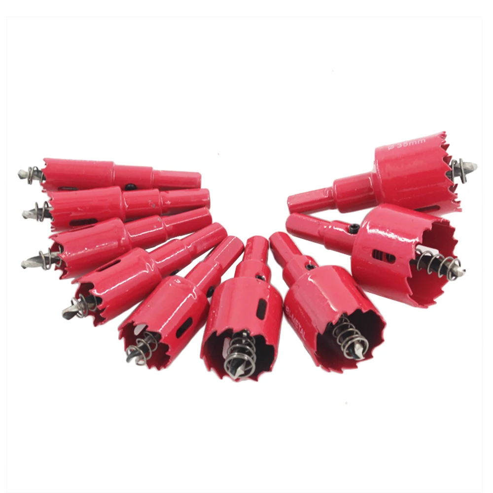 9pcs/lot M42 HSS Hole Saw Set Ankoow 16-38mm Heavy Duty Tooth Cutting Opener Drill Bit for Wood Aluminum Iron Sheet