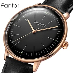 Fantor Top Brand Fashion Casual Classic Wrist Watch Men Business Minimalist High Quality Leather Wristwatch Quartz Clock