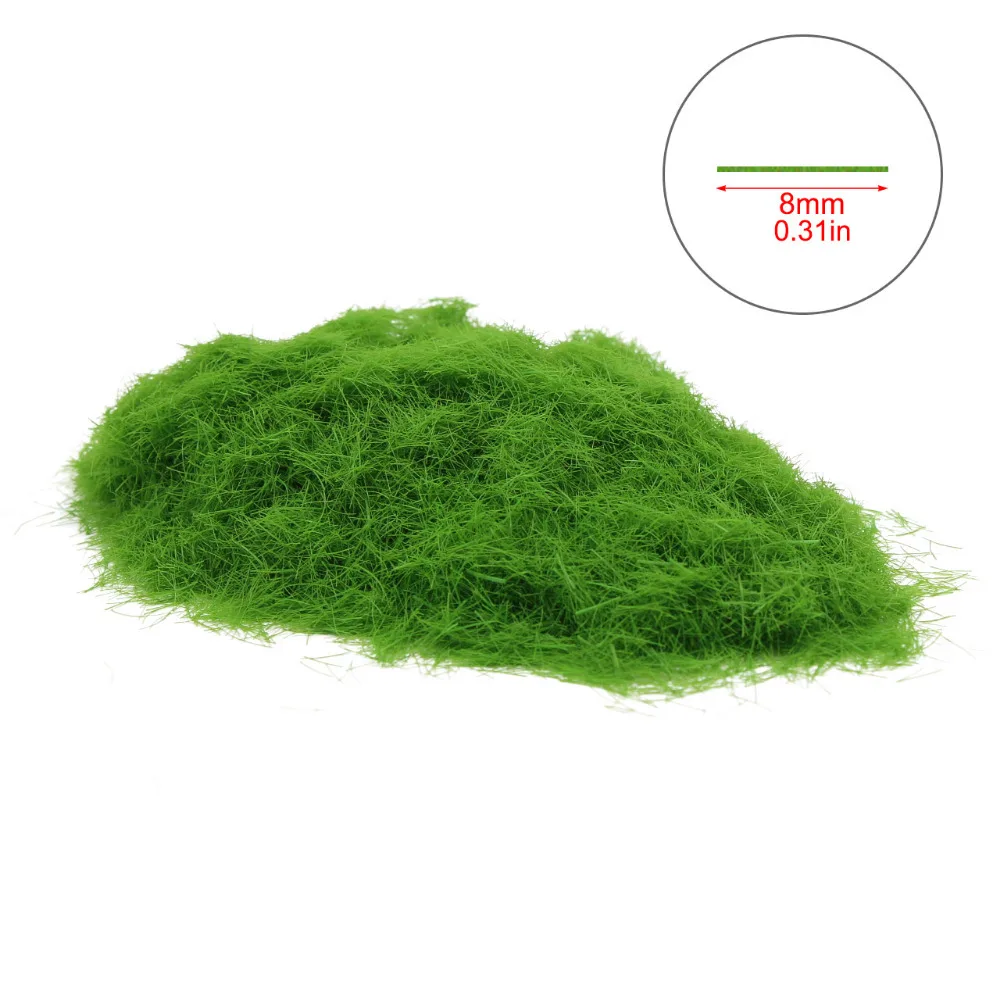 4 bottles 140g 5mm 8mm 12mm Static Grass Green Static Grass Powder Flock Turf Flock Lawn Nylon Model Railway Layout CFA