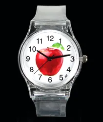 Apple Fruit/Citroen Oranje/Zon Bloem Zonnebloem/Watermeloen/Aardbei Kids Kinderen Student Gift Cartoon Sport Pols horloge