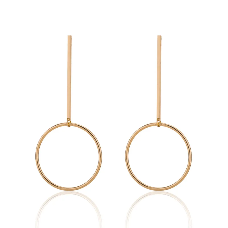 Statement Metal Drop Dangle Earrings For Women Geometric Round Leaf Vintage Ear Wedding Party Gifts Bijoux Punk Jewelry