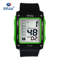 XINJIA Fashion Big Number Casual Sports Digital Watches For Men Children Outdoor Running 30m Waterproof Military Kids Fitness