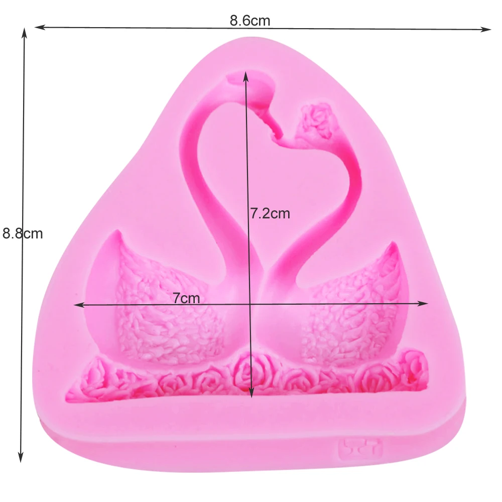 Sophronia 1pc Swans Silicone Cake Mold 3D Beautiful Animal Sugarcraft Fondant Chocolate Baking Moulds Cake Decorating Tools M176