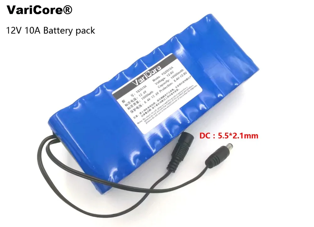 VariCore nowa ochrona 12V 12000mAh akumulator 18650 Li Ion 12Ah Monitor/dźwięk/bateria aparatu z PCB