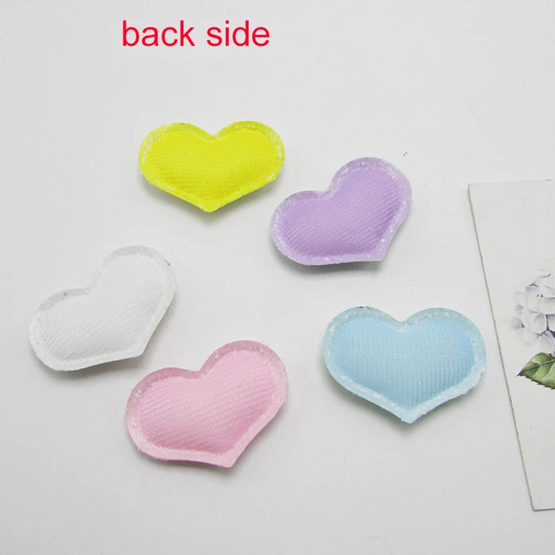 Glitter Paillette candy color Heart Pads Patches  Appliques for Craft Clothes Sewing Supplies DIY Hair Clip Accessories