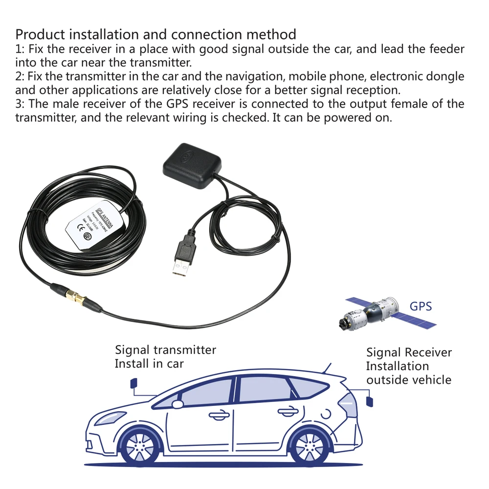 GPS Antenna Navigator Amplifier Car Signal Repeater Amplifier GPS Receive Transmit for Phone Car Navigation System