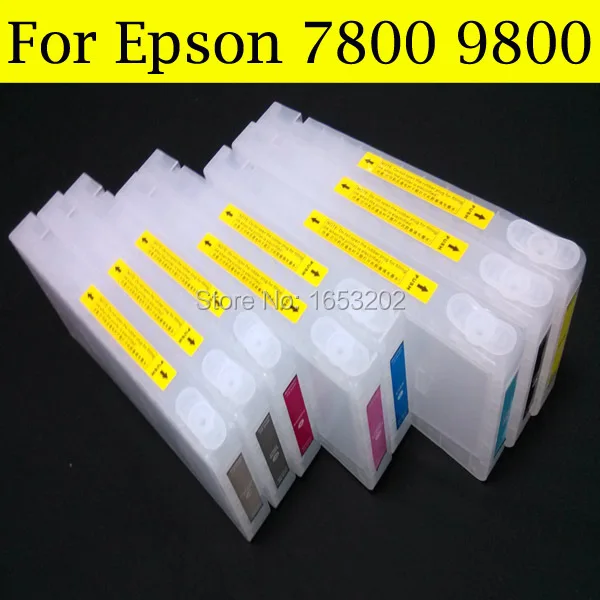 Refillable ink cartridge for epson 7800 cartridge 9800 cartridge for Epson wide format printer with 7800 9800 chip resetter