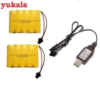 6V 700mAh Ni-Cd Battery Rechargeable Electric Remote Control Toys Security Devices Batteries SM-2P With 6V Charger parts