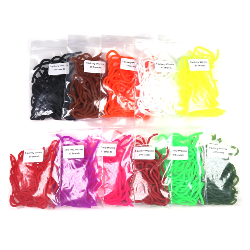 Wifreo 330PCS Mix Color Squirmy Worms Fly Tying Material San Juan Worm Flies for Trout Bass Fishing