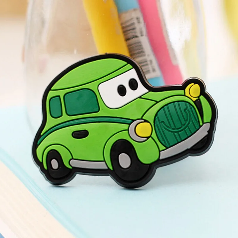 5Pcs Creative Cartoon Car Fridge Magnets For Kids Small Size Silicon Gel Magnetic Fridge Magnet Animal Magnets