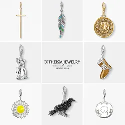 Bulldog Charms Pendant,2018 New Fashion Jewelry 925 Sterling Silver Charm Gift For Women Men Boy Girls Fit Bracelet Necklace Bag
