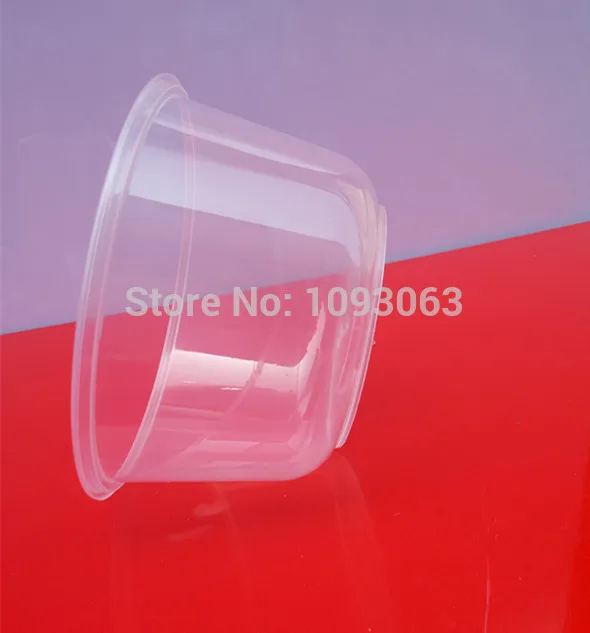 Pack of 50 pcs 450ML Disposable Bowl with Lid Transparent Plastic Takeaway Soup Packing Box