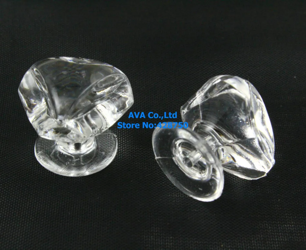 10 Pieces Clear Acrylic Plastic Knob Plexiglass Knob Small 18x18mm