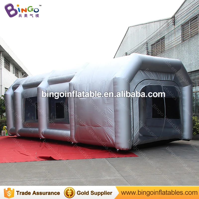 Free Delivery 9X4X3M Inflatable Spray Paint Booth for Sale Mobile Workshop Painting Cabin High Quality Dust Proof Room Toy Tent