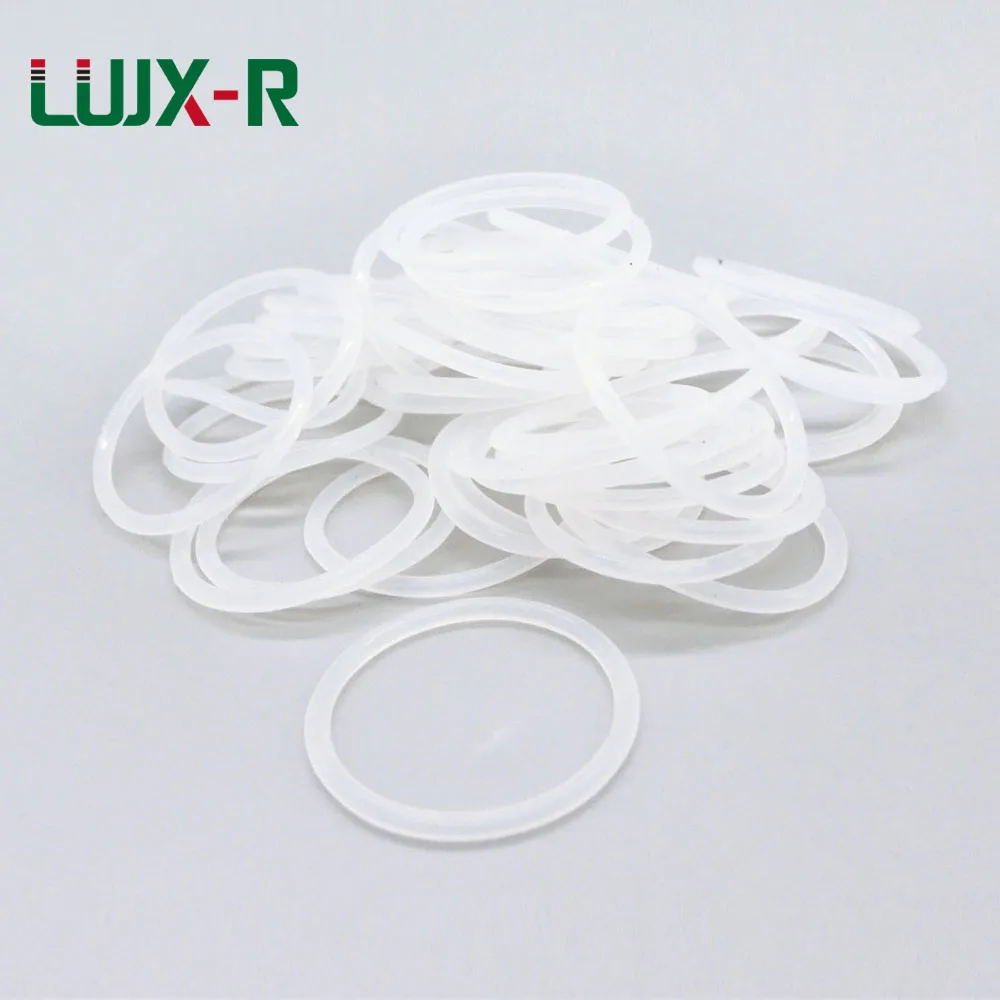 LUJX-R 2mm O Ring Seal Large Size OD62/75/80/90/100/115/120mm White O-Ring Sealing  Food Grade Oring Silicon Gaskets in Gasket