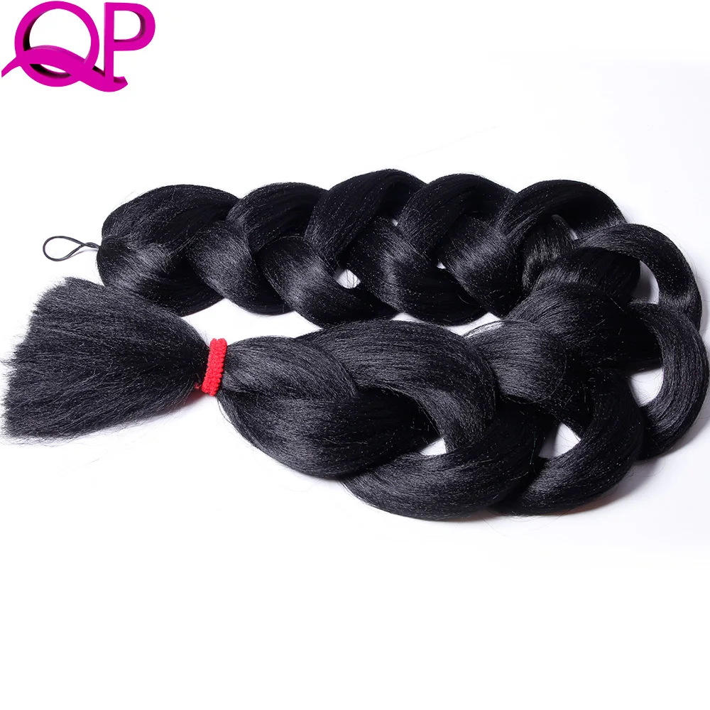 Qp cabelo trança volume 82 polegada 165g sintético jumbo tranças extensões de cabelo cabelo 1 peças/lote